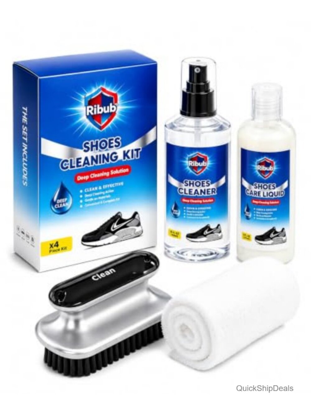 Sneaker Care Kit with Brush & Shoe Cleaner for Leather, Canvas, Mesh